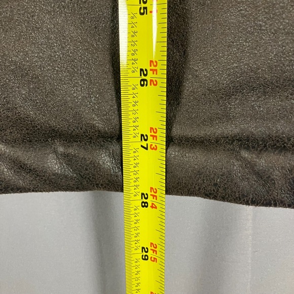 Calvin Klein Men's Extra Large Faux Leather Sherpa Collar Moto Jacket Brown - Picture 9 of 16